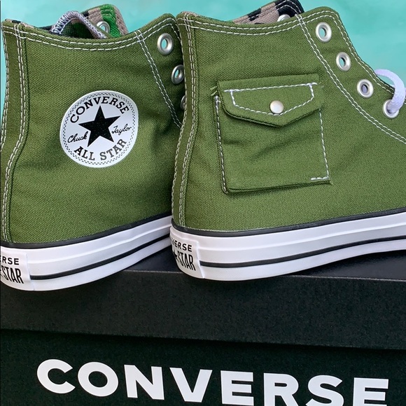 CONVERSE CTAS POCKET HI CYPRESS GREEN/BLACK/WHT WM - Picture 11 of 16